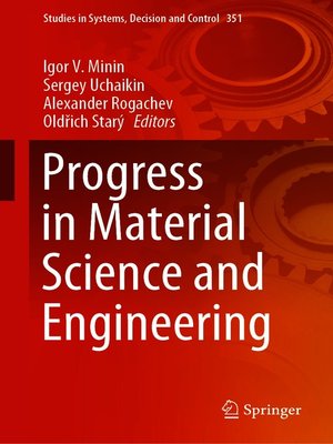 cover image of Progress in Material Science and Engineering